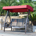 Modern Outdoor Rattan Swing Rocking Chair PE Metal