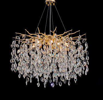 Lampadari in alluminio postmoderno di alta qualità con cristallo K9 per soggiorno e sala da pranzo