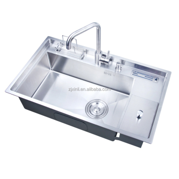 Stainless Steel Counter Top Single Bowl Kitchen Sink - X26096 82*48CM SUS304