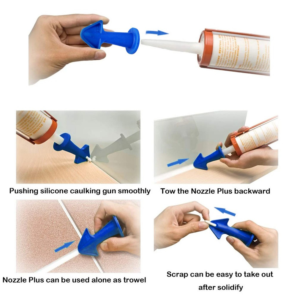 3PCS Glue Nozzle Scraper Caulking Grouting Sealant Finishing Clean Remover Tool Rubber Sealant Caulking Agent Scraper Caulk