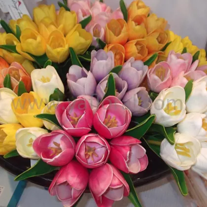 Wholesale Artificial tulip centerpiece decoration tulip flower artificial bushes tulip