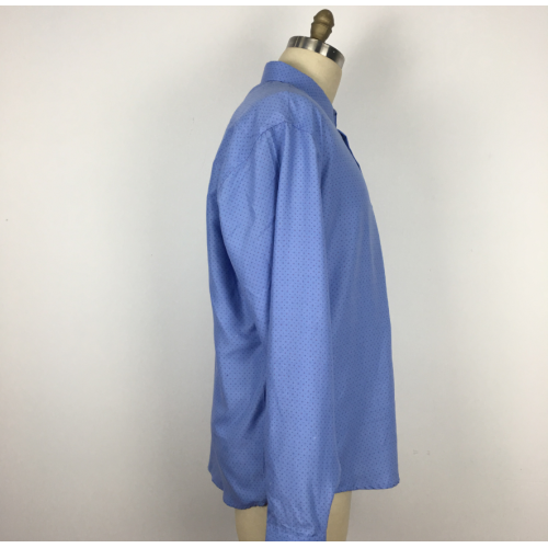 Long Sleeve blue Collar Navy Printing Shirts