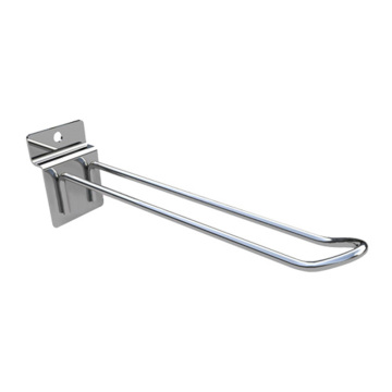 Aksesoris Tampilan Euro Slatwall Metal Hooks U-Shape Untuk Supermarket