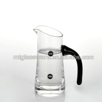 2 pier mini white wine glass decanter with black handle