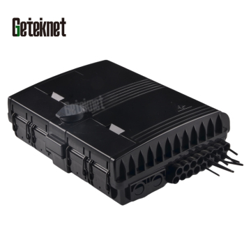 16 Core Fiber Optical Distribution Outdoor IP 65 FTTH FAT Black Box with Splitter 1x16