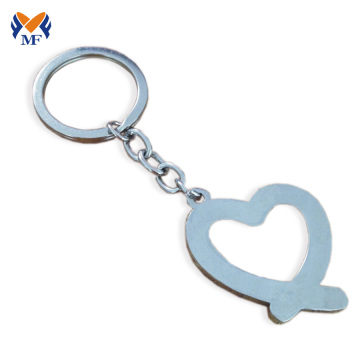 Metal heart rhinestone keychain in bulk