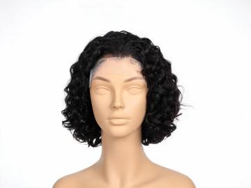 Lace Front Short Wig Curly Bob Human