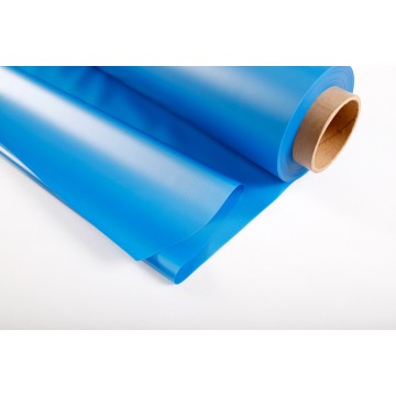 Película en relieve de PVC transparente azul