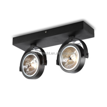 Modern AR111 Double Heads Indoor Rotating Ceiling Spotlights