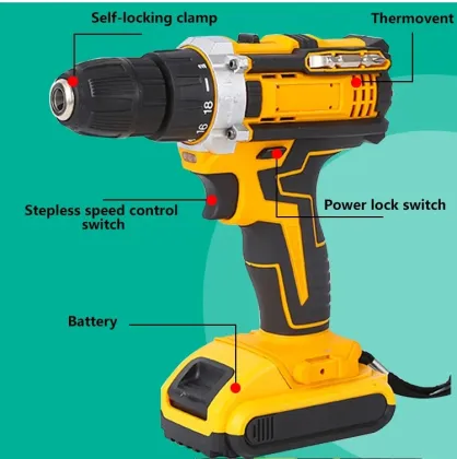 Smart Rechargeable 24V Impact Screwdriver Power Hammer Drill