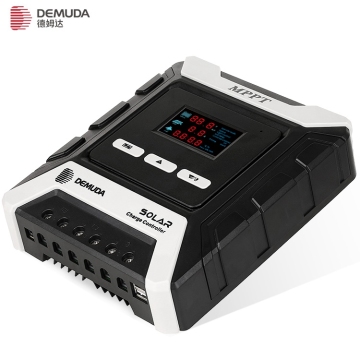 12v-48v MPPT Solar Charge Controller with LCD and Dual USB - 10A to 60A PV Regulators
