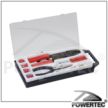 POWERTEC 36pcs multi-use stripper and crimper tool Set with plastic box