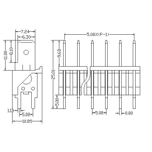 AT256V-5.08／7.62XXX-APlug-in Terminal Block Pitch5.08／7.62 