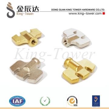Golden plated stainless steel industrial M4 cast wing nut used for tool of Tattoo (with ISO and RoHs certification)