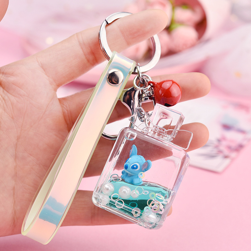 Cute Unicorn Liquid Keychain