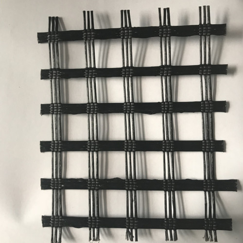 PET Uniaxial polyester vävd geogrid för markförstärkning