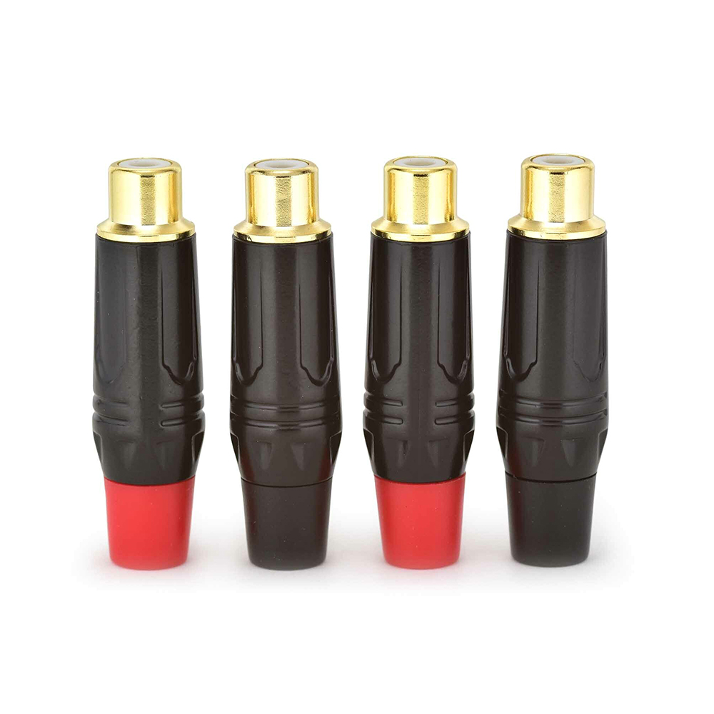 RCA Female Socket Adapter Audio Cable Connector