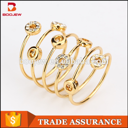 Fashion latest cheap price alloy jewelry top quality gold plated women's finger zircon ring
