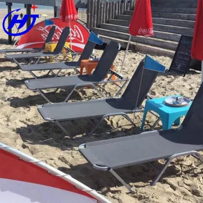 Portable Aluminum Beach Chair - Removable Sleeping Sun Lounger