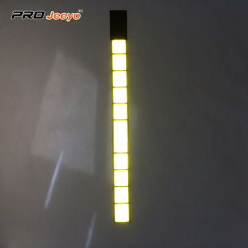 Reflective Crystal Lattice Yellow PVC Velcro Armband