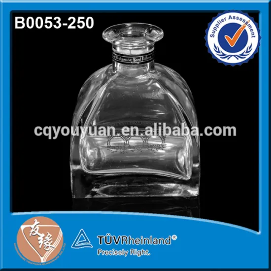 Clear Unique Shaped Glass Bottles 250ML High Quality Pyramid Shape Glass Bottle