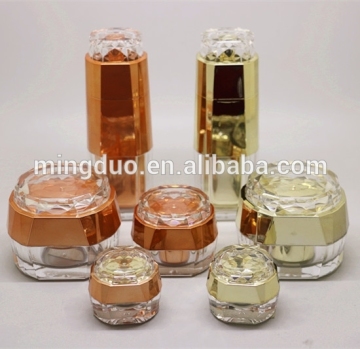 60-80ml Acrylic bottle and 3-50g cosmetic jar set