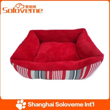 Hot sale soft fashion red stripe pet bed summer