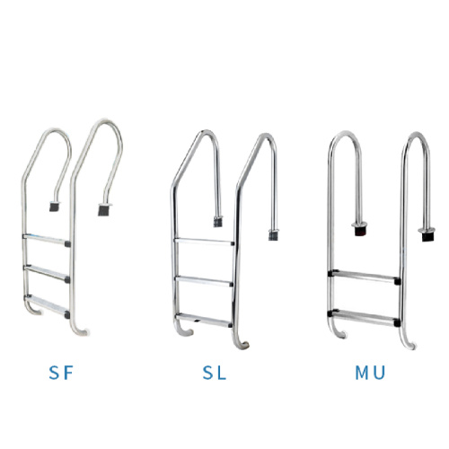 ความปลอดภัยทนทาน 3 เกรดบันไดสระว่ายน้ำสแตนเลสสตีล