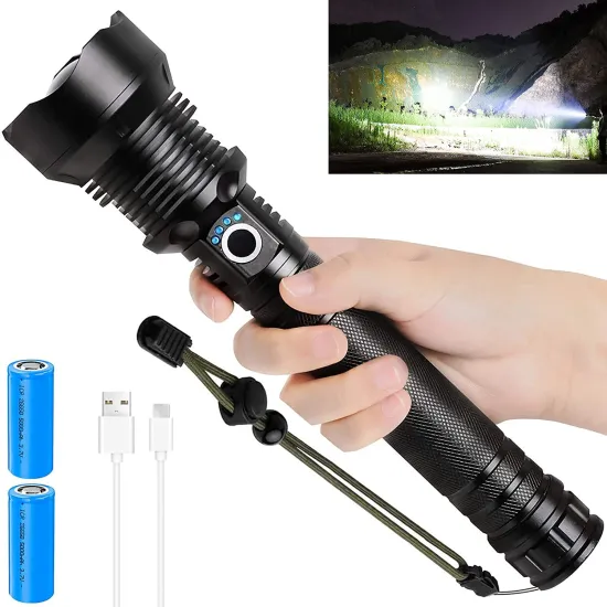 High Lumens Waterproof USB Rechargeable LED Torch Light