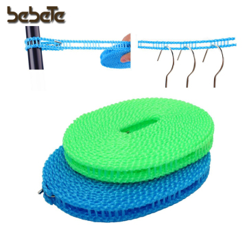 Anti-slip Adjustable for Indoor and Outdoor Laundry Drying Fence Style Windproof Clothes Rope Hanger for Camping Travelling