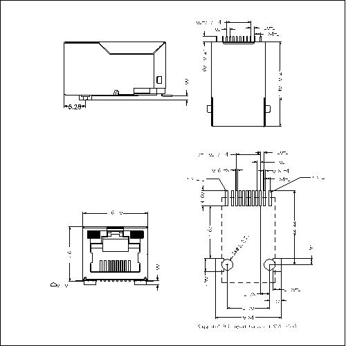 ATRT-8-A-JX-005 RJ45 CONNECTORS With LED PRODUCT SHIELDED SMT