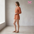 Body elasticizzato con tessuto traspirante