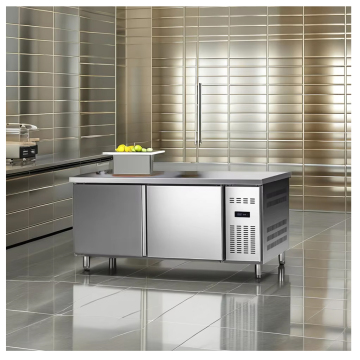 Stainless Steel Under Counter Worktable with Refrigerator for Hotels