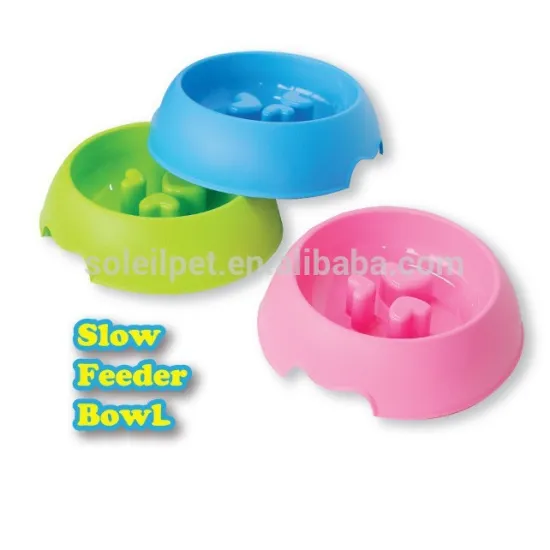 2015 Premium Quality China Wholesale Plastic Pet Bowls Slow Feed