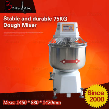 Stable and durable 75kg S/S dough mixer / double motion double speed commercial dough making machine / dough kneading machine