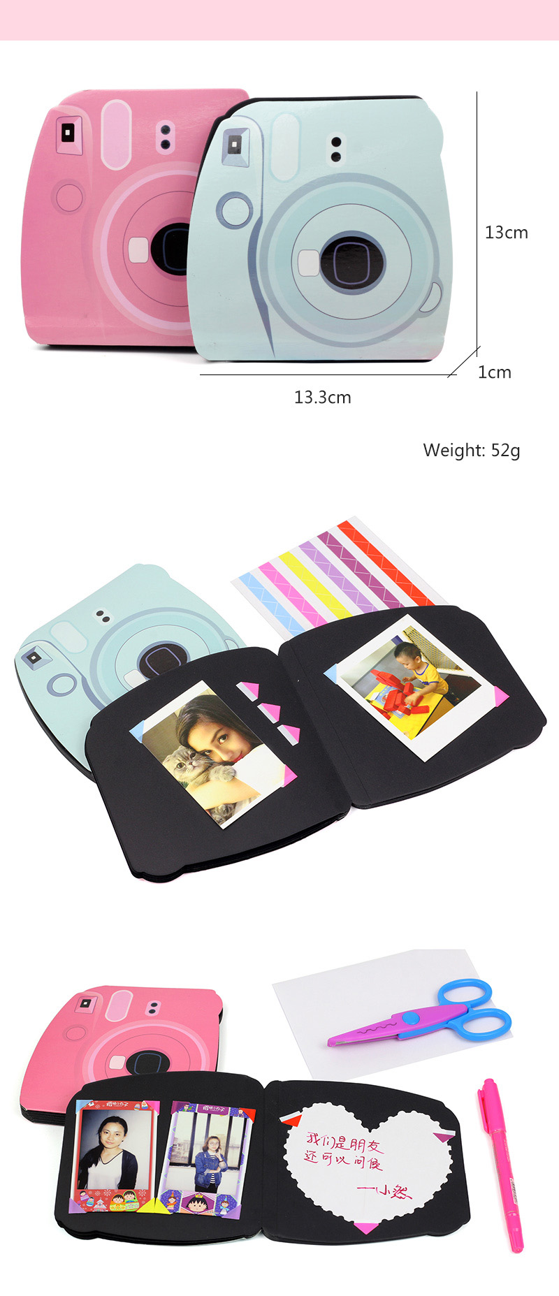 Instax 미니 카메라 모양의 Diy 사진 앨범, Bossgoo.com의 고품질 Instax 미니 카메라 모양의 Diy 사진 앨범