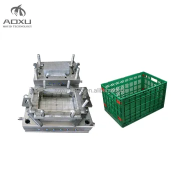 Plastic Collapsible Crate Mould: Folding Storage Box Injection Mold