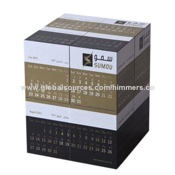 Creative plastic folding magic desk calendar cube