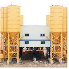 HZS180 fixed type concrete batching plant in Pakistan