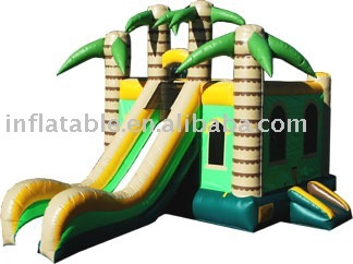 Inflatable jungle combo bouncer