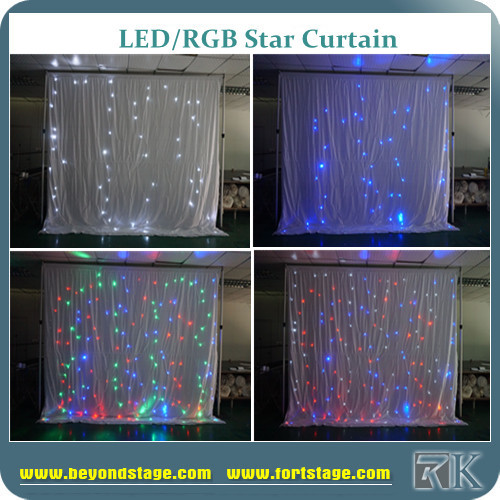 Black or white color led rgb star curtain starlit wedding backdrop curtain drapes for sale (5)