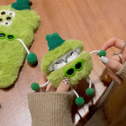 Cartoon-themed Plush Monster AirPods Pro Cases for Apple Wireless Bluetooth Headphones - 2nd & 3rd Generations