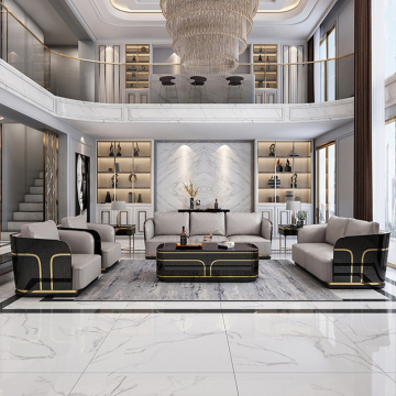 MOYI Italy Luxury Leather Sofa Set: High-End Italian Modern Design for Villas