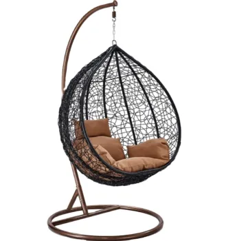 Outdoor Furniture: Explore a Variety of Patio Swings, Hanging Egg Chairs, and Wicker Rattan Garden Chairs with Metal Stands