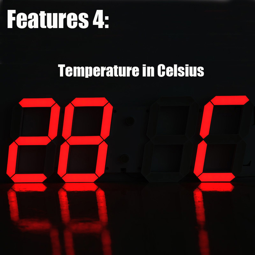 Large Display Led Wall Clock With Remote Control Countdown/up Timer ...