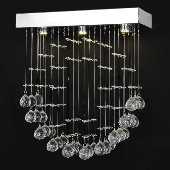 indoor clear chandeliers crystal led hanging lamp