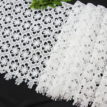 fancy flower design embroidered trims and borders