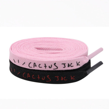 Weiou Flat Waxed Shoelaces for Jumpmans - Pink and Black
