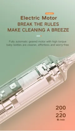 Electric Silicone Bottle Cleaning Brush Set