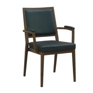 Comfortable Modern Minimalist Dining Armchair with Foam Upholstered Cushion